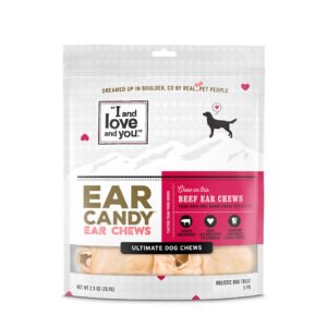 I And Love And You Dog Chews Ear Candy, Beef Ear, 5 count